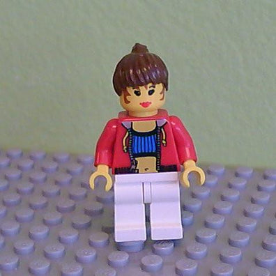 LEGO Minifigure-Female with Crop Top and Navel Pattern (Blank Back)-Studios-STU010-Creative Brick Builders